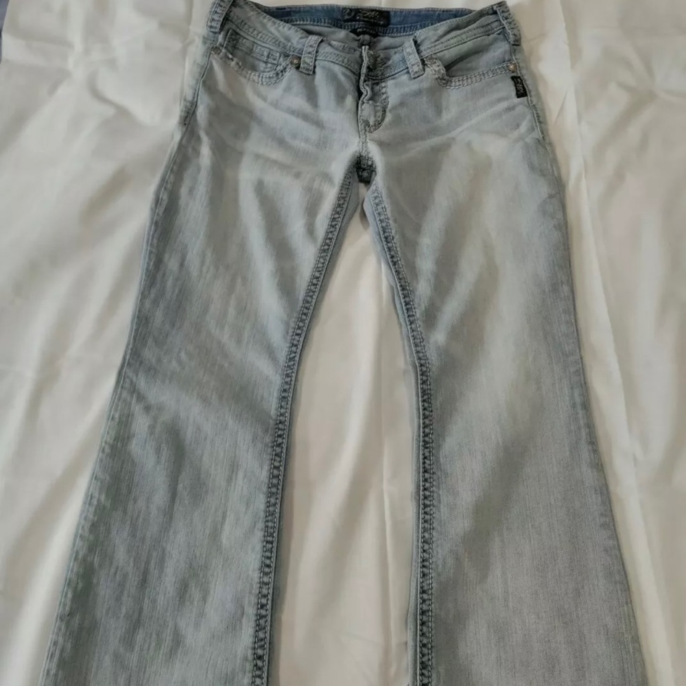 NICE Silver Pioneer jeans! Bootcut. Stretch 32/33